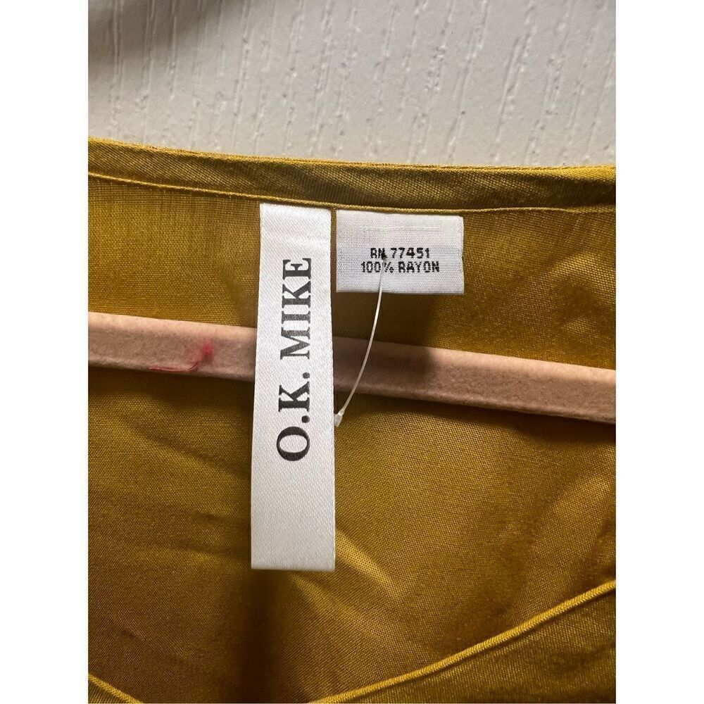 O.K. Mike African Traditional Dress - yellow tribal Resort Dress One Size - Picture 6 of 6
